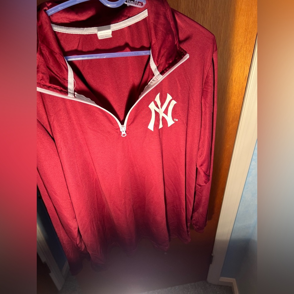 Yankees quarter zip maroon burgundy fordham rams New York xl adult - Picture 8 of 12